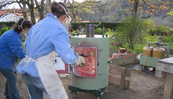 Cuisson raku - Défournement